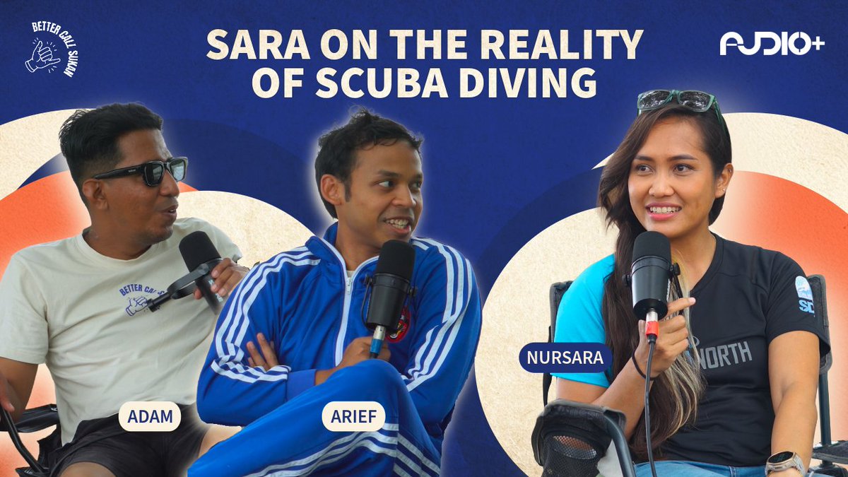 Sanggup kitorang naik sampai Perlis tau nak record Episode 1 Season 4 di North Camp ni! 🚗💨 

Ramai tak sabar nak dengar cerita scuba diving daripada Sara kan? Lock date siap-siap, Khamis ni 8 malam kitorang drop episode ni. Jangan lupa layan kat YouTube! 🎙️✨