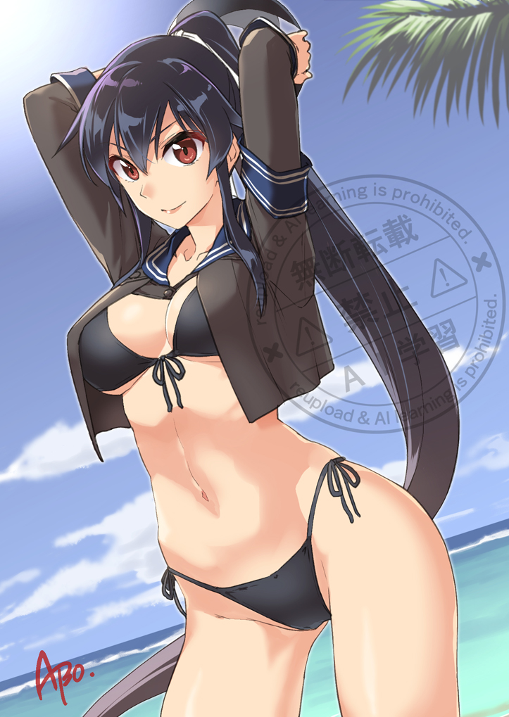 水着矢矧。
矢矧探索クラファン支援の再掲。 