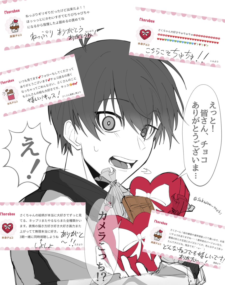 チョコボックスありがとうございます！！
41を添えて🌱
14日までは募集しようと思ってるので
よければ送ってください！！