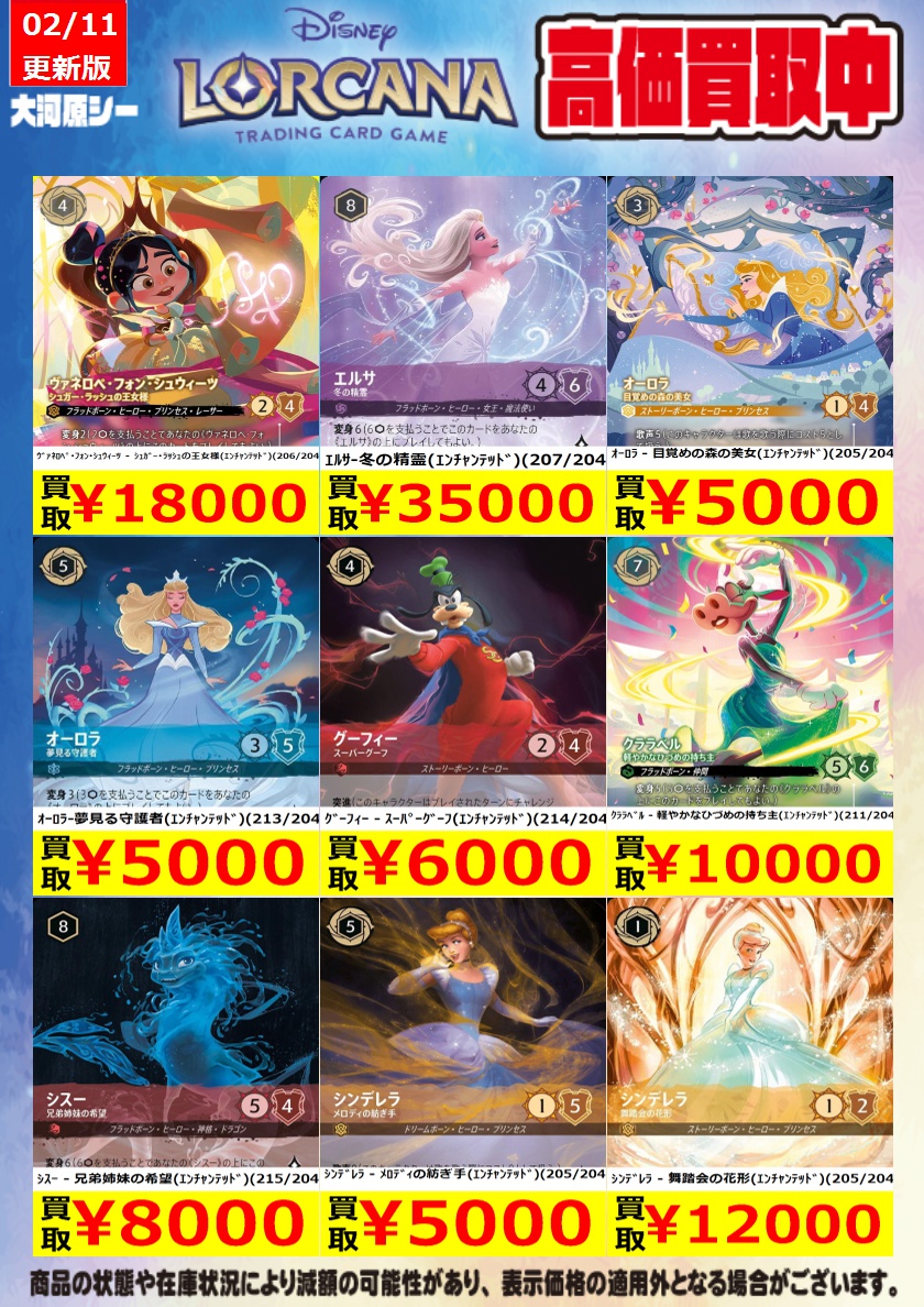 ≪ロルカナ買取情報≫ 商品の状態や在庫状況により減額の可能性があり