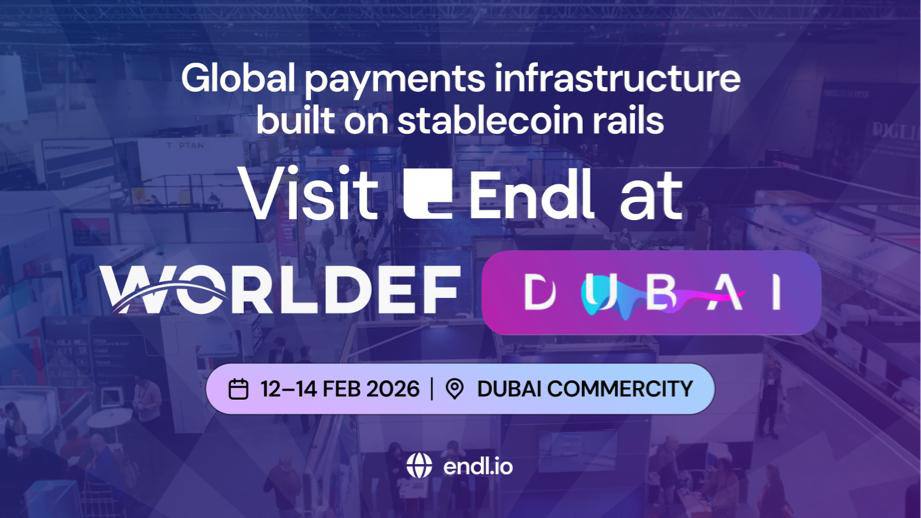 We’re headed to WORLDEF Dubai 🇦🇪
Meet Endl and learn how we’re building global payments infrastructure on stablecoin rails, enabling faster cross-border payments, seamless on/off-ramps, and corporate cards that can be topped up with stablecoins or local currency.
📍 Dubai