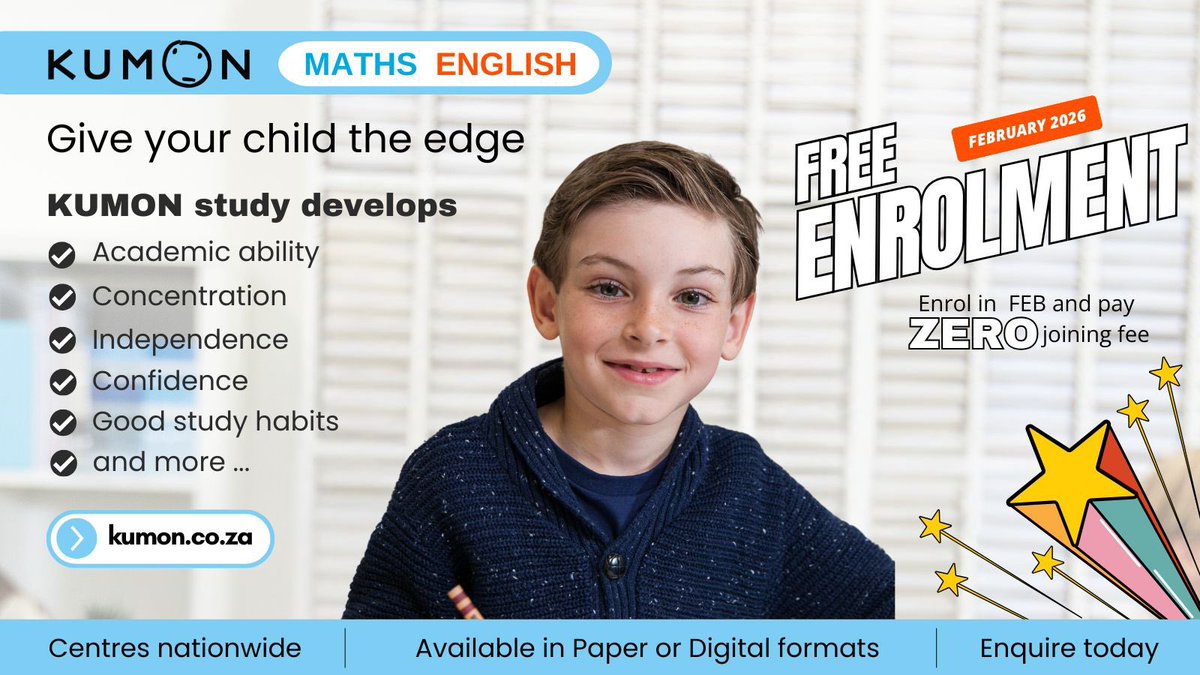 ParentingHub1's tweet photo. Take advantage of Kumon’s special during February! Their Maths and English programmes give students the tools they need to enjoy learning and thrive academically. Visit https://t.co/vNjoYlorkV.Ts&Cs apply.
#kumon #extralessons #learning #maths #english #improvement #education https://t.co/mjV26RSFVw