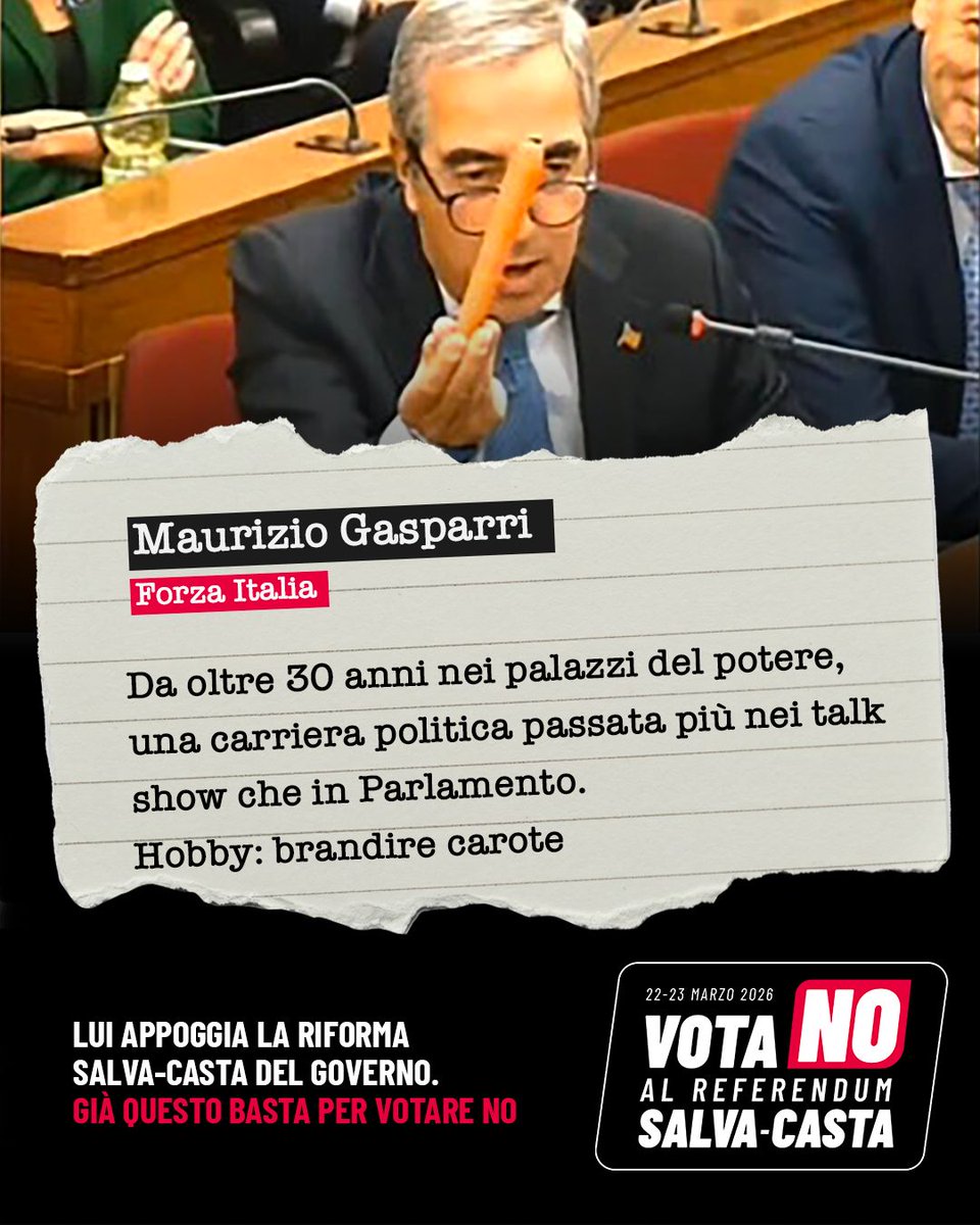 Il 22 e 23 marzo vota NO al referendum Salva-Casta!