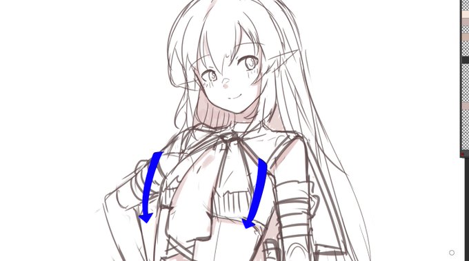 ラフ描いてますの 