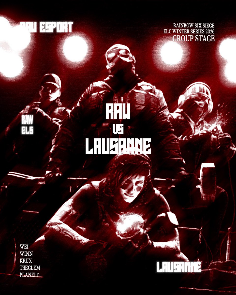 Ce soir dernier MATCH de cette phase de groupe ELC WINTER SERIES 🏆

Vs : <a href="/lausanneesports/">eLS | Lausanne-Sport Esports</a> 

Go chercher notre qualification en Upper bracket ⚫️🔴

GL au deux équipes 🙏🏻