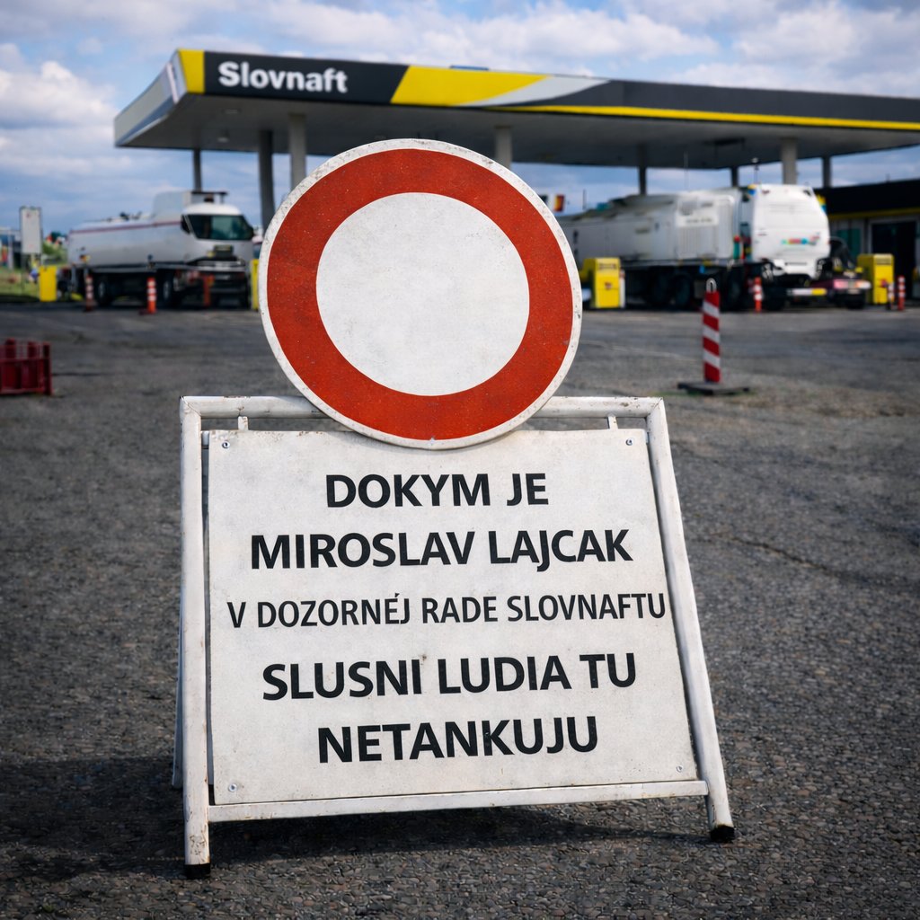 Dokým je <a href="/MiroslavLajcak/">Miroslav Lajčák</a> v dozornej rade #Slovnaft-u, nebudem na žltých čerpačkách tankovať.

Nedostanú odo mňa ani cent.

Pokiaľ patríte medzi väčšinu slušných občanov tejto krajiny, pravdepodobne to vidíte rovnako. Verím že sa zariadite podobne.

#BoycottSlovnaft
<a href="/iniciativampf/">Mladí proti fašizmu</a>