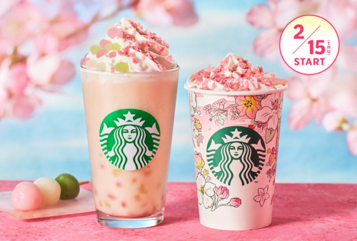 shimapatobu's tweet photo. スタバ『SAKURA（桜）』ビバレッジ・フラペチーノ・フードメニューの最新情報まとめ！発売日・全種類・口コミ・評判まとめ！

https://t.co/f5heB9zCNi

2026年も2月中旬からスタートすると思います！桃と思われます！
#スタバ #スターバックス　#スタバ桜 #さくら　#フラペチーノ #スターバックスさくら　

桜のプロモーションは毎年第1弾、第2弾で実施です。
第1弾 2月中旬
第2弾 3月初旬

過去のフラペチーノを参考に！

画像①　2025年第1弾　白桃と桜わらびもち フラペチーノ®
画像②　2025年第2弾　抹茶と桜わらびもち フラペチーノ®
画像③　2024年第1弾　花見だんご フラペチーノ®
画像④　2024年第2弾　花見抹茶 クリーム フラペチーノ®
