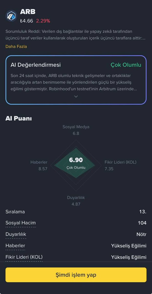 Dostlar gün içinde piyasayı çok takip edemeyen, trendleri ve akışı yakalamak isteyenler için <a href="/BinanceTR/">Binance TR</a> yapay zeka desteğiyle bunu sunmaya başladı. Piyasadan uzak kalanlar, işlem belirlerken göz atabilir. 

Ana Sayfa > Piyasa > AI Değerlendirmesi

AI Fonksiyonu, mevcut her coin