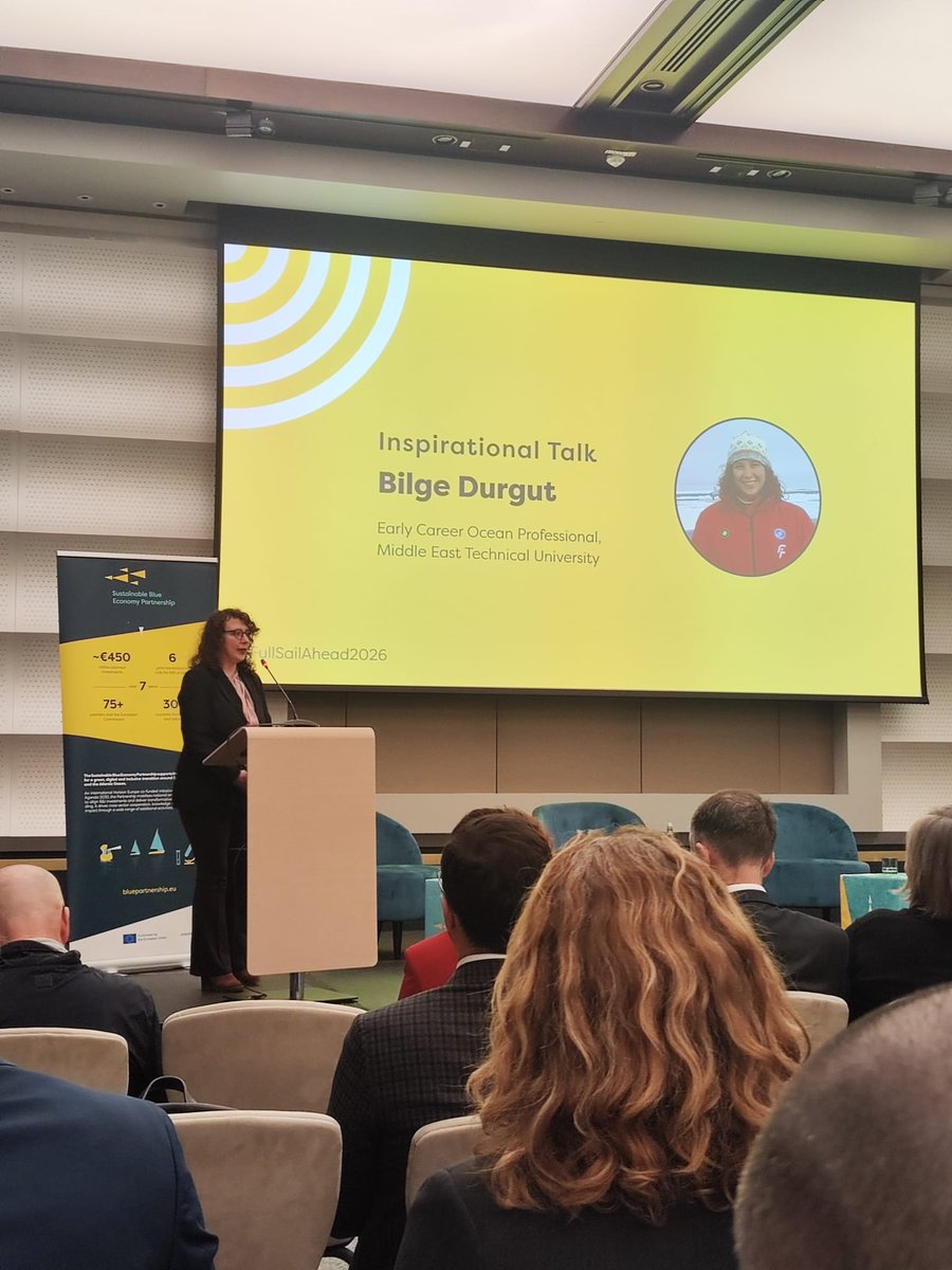 BRIDGE_BlackSea's tweet photo. #BRIDGEBS built the most comprehensive eDNA database in #BlackSea!
Today, at @BlueEconomyEU #FullSailAhead2026 Symposium, BRIDGE-BS PhD student Bilge Durgut shared groundbreaking research on eDNA-based biodiversity monitoring and new technologies advancing sustainable solutions. https://t.co/F5hnfaerZ2