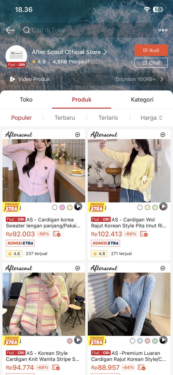 xabiruni's tweet photo. Lagi nyari CARDIGAN / KNITWEAR
Yang cakep cakep dengan harga terjangkau 

- After scout
- Ciaci
- Daily of princess
- Kouyoo
- Lonny
- Milkan
- Rubi
- Yesyou

- a thread https://t.co/9WT8spBErP