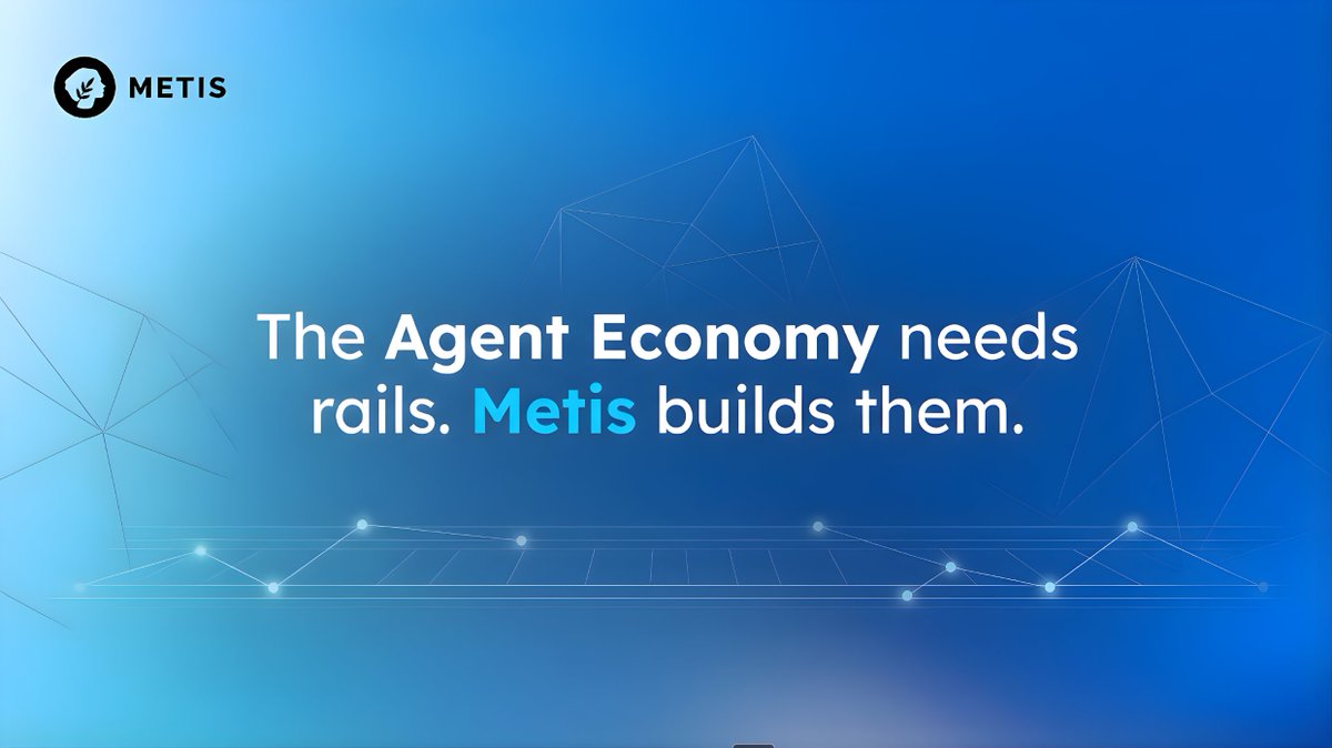 AI stopped being something you use. It became something that acts.

• Agents plan.
• Agents remember.
• Agents execute.

When agents transact on-chain, that’s not automation.
That’s a new economy. The Agent Economy needs rails.

Metis is building them.