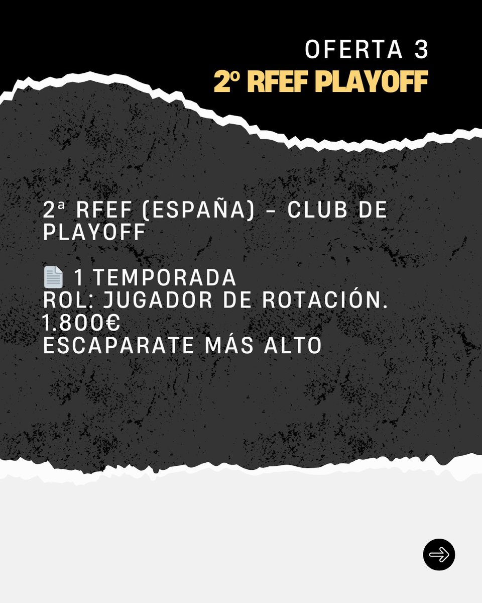Vienes de hacer buena temporada en 3ª RFEF.
Tu representante te trae algo inesperado.
¿Que harías tú?