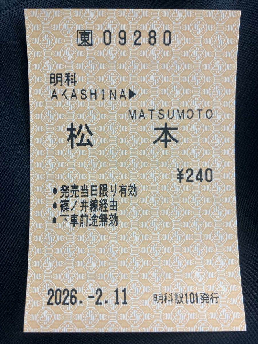 券売機の“特急“を押して “松本“を選んで “乗車券のみ購入“を押せば出る