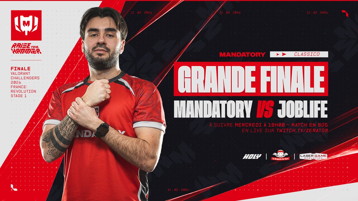 We are done with close.

Finale du Split 1 | Mandatory 🆚 <a href="/JoblifeEsport/">Joblife</a> 

🗓️  Rendez-vous à 18h
🎙️ twitch.tv/zerator

#MANDATORY