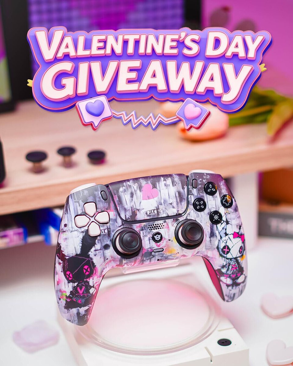 💘 Valentine's Day Giveaway 💘   

Prize:  
🎮 A HexGaming Controller (PS5/PS4/XBOX) 

Just:  
💕 RT &amp; Follow  
💝 Tag a friend   

Ends 24 Feb 
Open worldwide