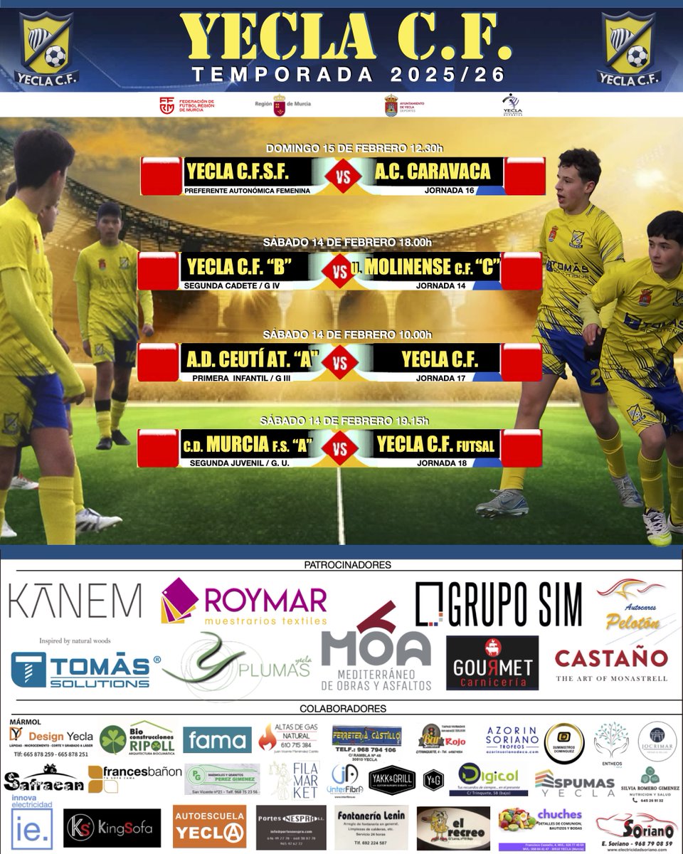 YECLA C.F. Próxima jornada de liga.