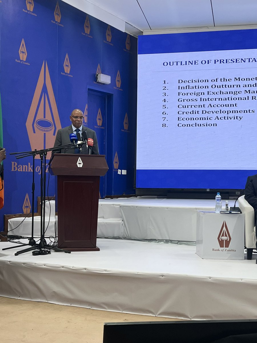 The Monetary Policy Rate has been reduced by 75 basis points to 13.5%. The decision was arrived at by the Monetary Policy Committee (MPC) at its Meeting held on February 9-10, 2026. Governor, Dr. Denny Kalyalya, is currently delivering the Statement. #MPCDecision #BoZ