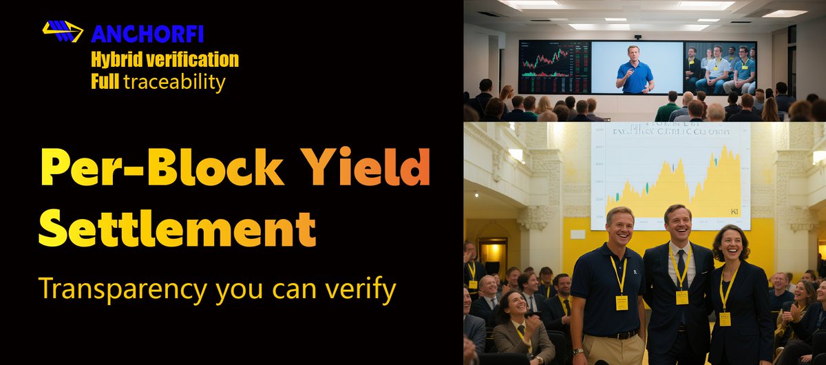 📊 Yield Distribution:
AnchorFi settles yield per block interval, with hybrid on/off-chain verification to ensure full traceability &amp; auditability.

#AnchorFiTransparency #RWASettlement