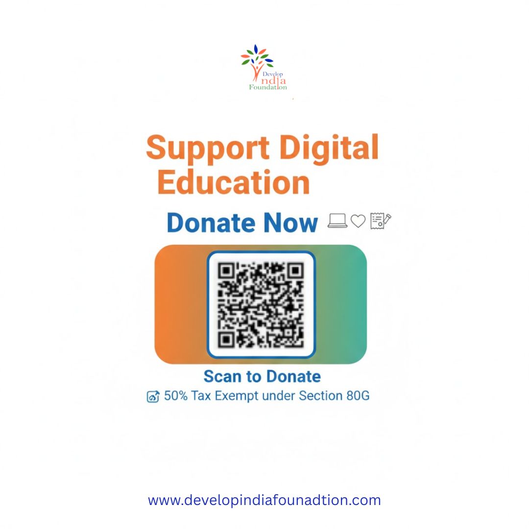 DevelopIndiaFo1's tweet photo. Digital skills open doors to opportunity 💻

Develop India Foundation is enabling smart classrooms &amp; tech access for students.

🤝 CSR partners invited
💰 80G tax exemption available
Support Digital Education.

#DevelopIndiaFoundation #CSRIndia #DigitalLiteracy #80G https://t.co/Z3ynrueXKt