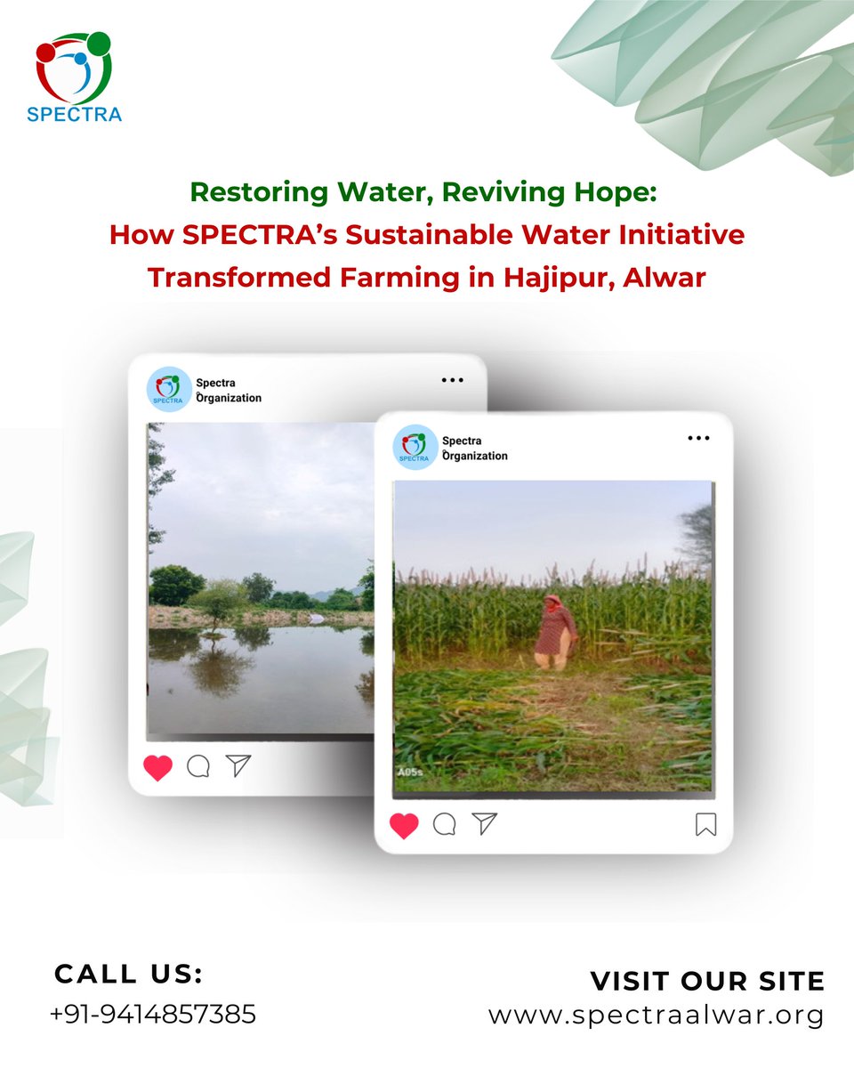 spectraalw's tweet photo. Hajipur village where farming once depended entirely on uncertain rainfallWith nearly 370 households relying on agriculture, goat rearing, and daily wage work, declining groundwater levels repeated borewell failures made livelihoods fragile and unpredictable.

#ahtcontributes https://t.co/4sXxVEVTyC