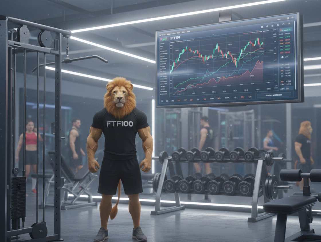 Gym done. Friday grind awaits—charts, dips, pumps, we’re ready for all of it.🦁🏋️‍♂️🔥 #FTF100 #PreGrindPump #LionsDontQuit