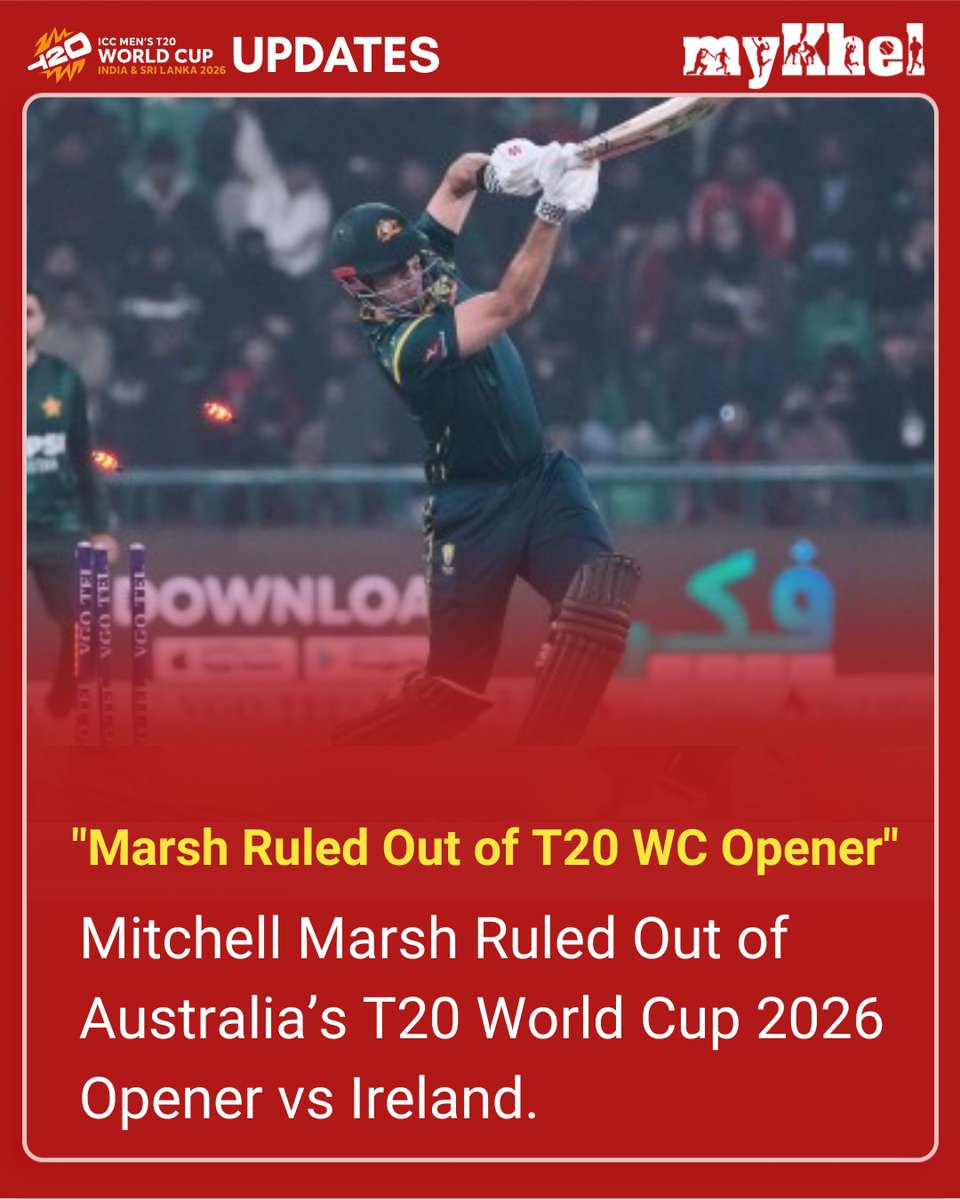 mykhelcom's tweet image. "Travis Head to Captain Australia vs Ireland".

#TravisHead #AustraliaCricket #T20WorldCup2026 #CaptainHead #TeamAustralia #MyKhel