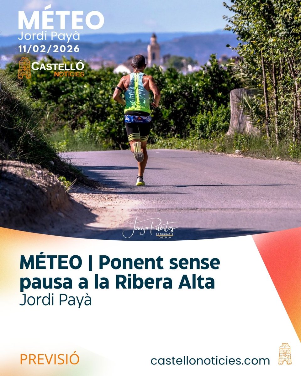 castellonoti's tweet photo. MÉTEO | Ponent sense pausa a la Ribera Alta
Jordi Payà
https://t.co/vO4VL6gkAt via @castellonoti | La informació del Castelló més llarg que redó! https://t.co/g7CjOMwNYa