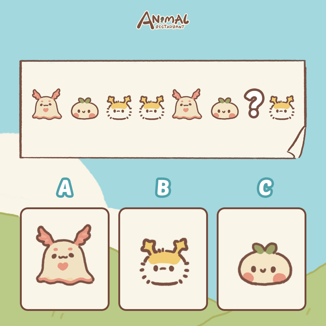 AML_Restaurant's tweet photo. 🎮Game Time🎮
Let's do some eye exercises to relax, Boss! ✨
The cute pets are lining up for snacks.
Based on the pattern, which cutie should be at the question mark? 🤔
Leave your answer in the comments👇
#AnimalRestaurant #Pets #LogicPuzzle #BrainTeaser #PatternGame #MiniGame https://t.co/L4lIUnXRNg