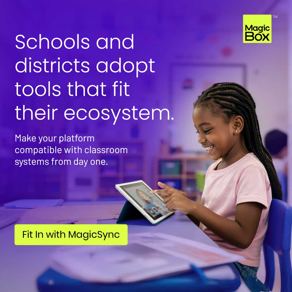 getmagicbox's tweet photo. Districts donโt replace their ecosystem for new tools. They choose platforms that work with what they already use.
If your solution doesnโt integrate seamlessly, it wonโt scale. Explore MagicSync. https://t.co/rdmSgs8D44
#K12EdTech #LMSIntegration #EdTechGrowth #DigitalLearning https://t.co/lyu0GxVMAn