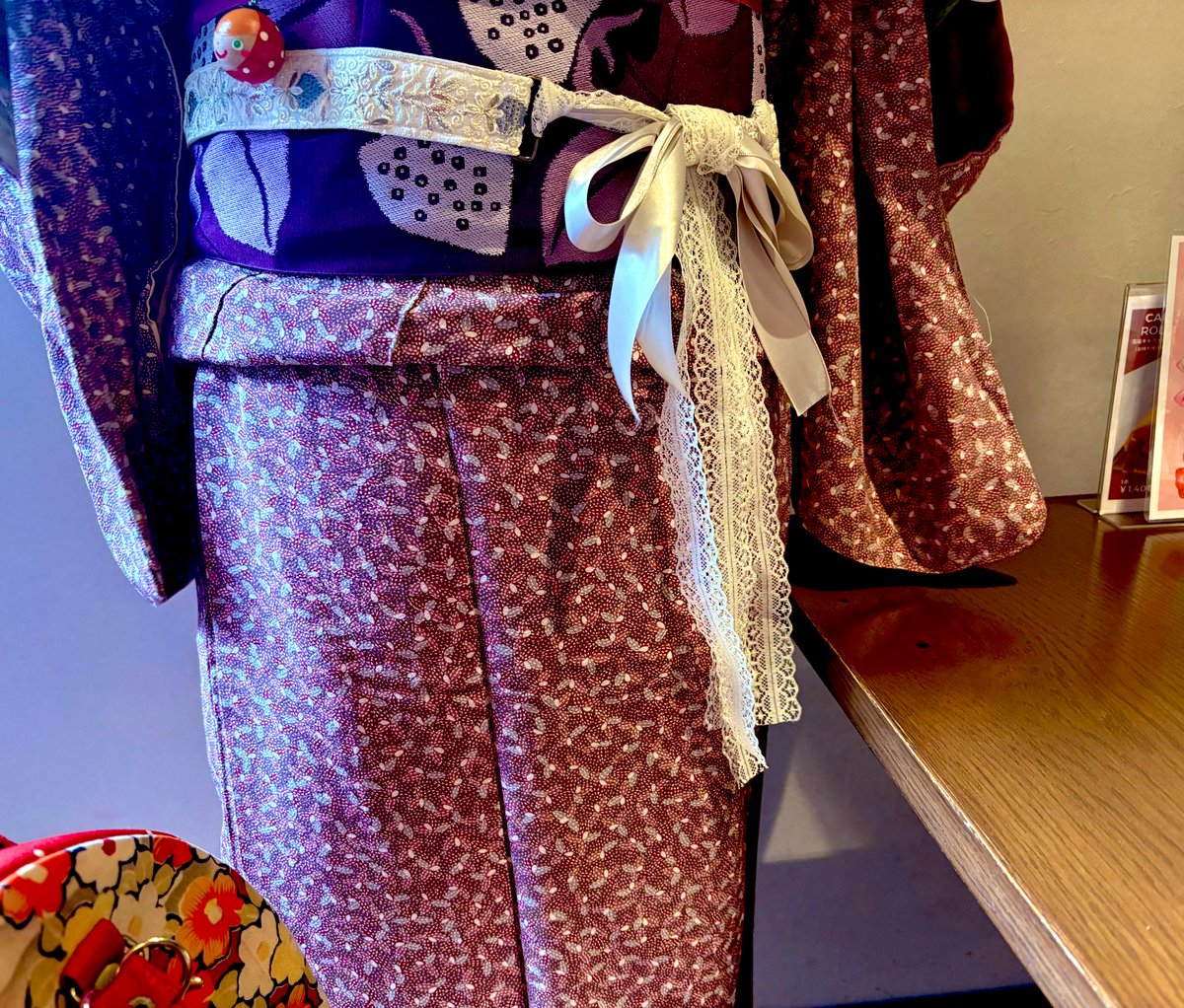 きゃわ！💓 鼻緒もインド刺繍リボンだから、帯締めとの相性もバッチリ