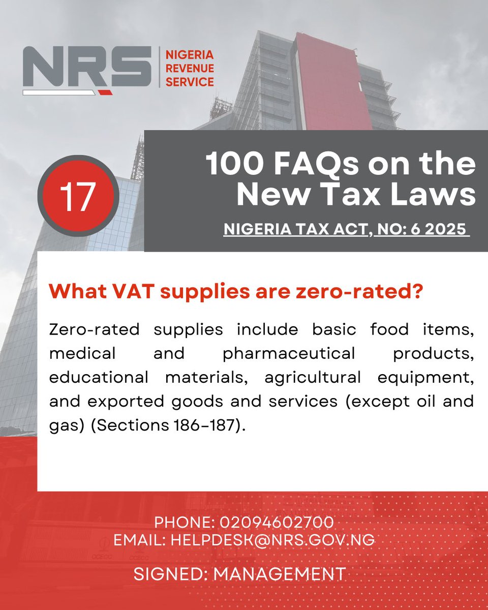 NigeriaRevenue's tweet photo. Day 3: The New Tax Laws are here. Check out our FAQs for clear answers and guidance 📑. #NRS #NewTaxLaws https://t.co/mG3wAMWVny