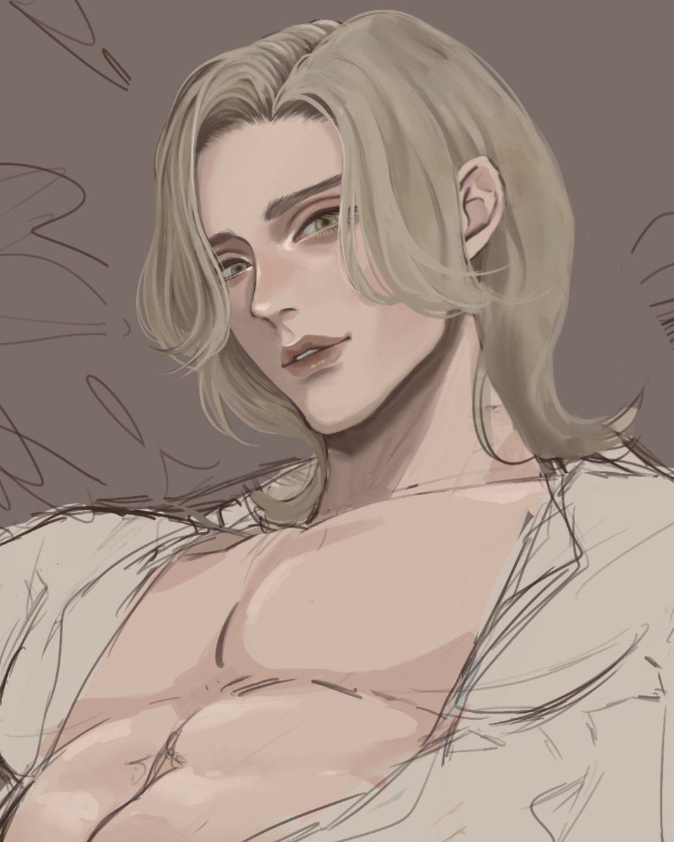 リハビリ。髪の塗り迷走してる。#WIP