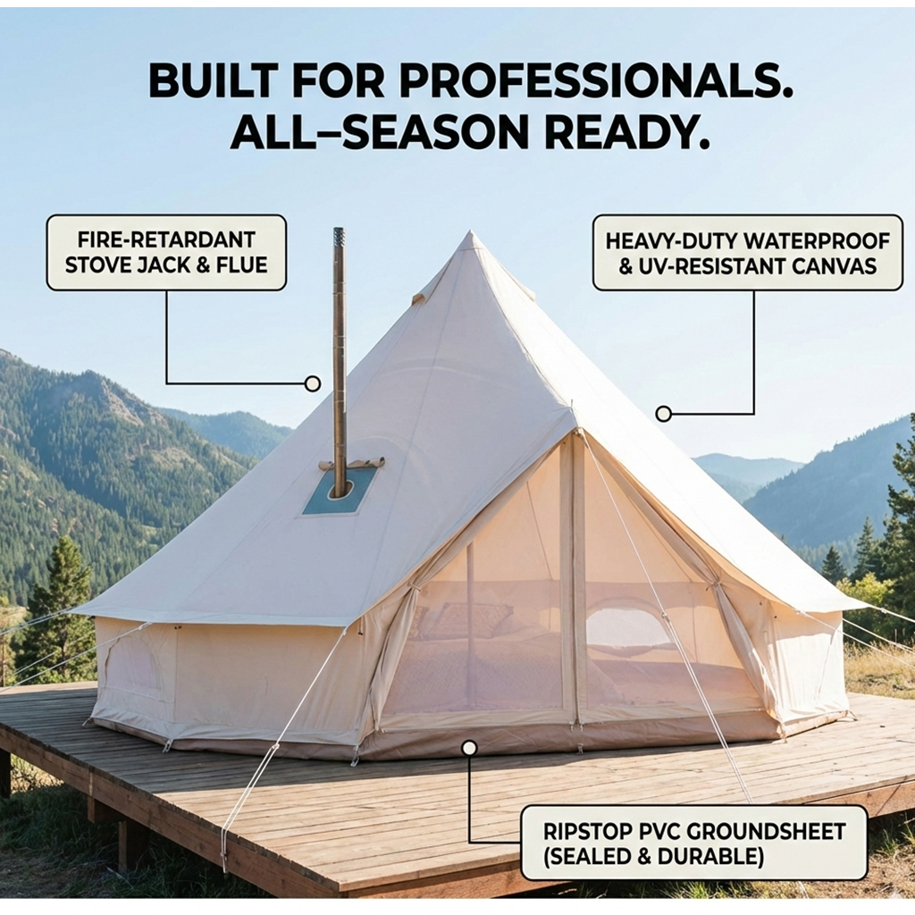 glamcamp01's tweet photo. Low investment. High ROI. 📈

The Bell Tent is the quickest way to scale your outdoor hospitality brand. 🏕️ ✅ Factory-certified quality ✅ All-weather durable ✅ Commercial grade

Grow your resort with Glam-Camp. ��️

Inquiry: https://t.co/BDCJcQbrQ4

#B2B #Hospitality #BellTent https://t.co/MpGdpYiEsp