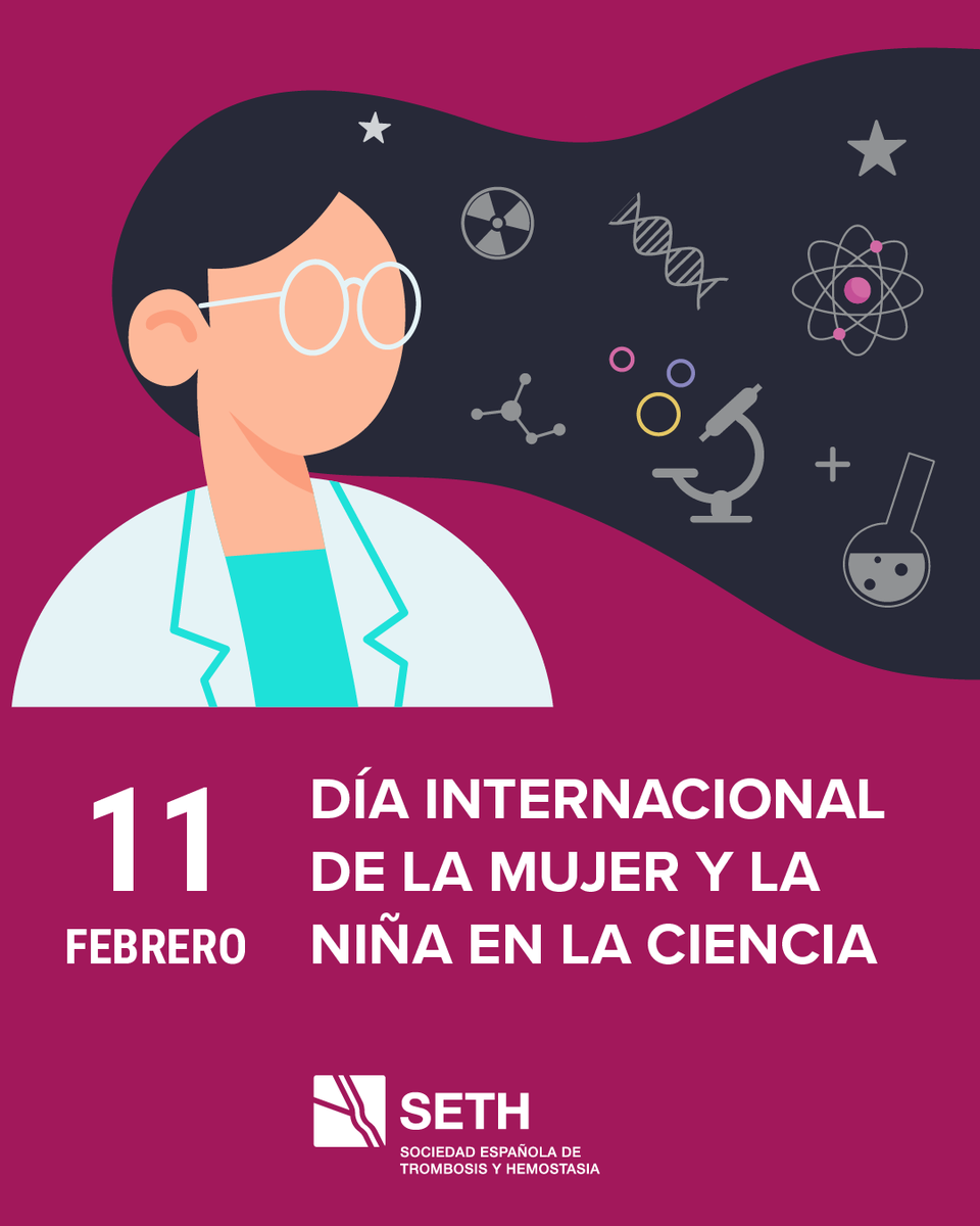 SETH__Oficial's tweet photo. ✨👩‍🔬 #DíaInternacionaldelaMujerylaNiñaenlaCiencia

🔬La investigación y la práctica clínica en trombosis y hemostasia cuentan con el liderazgo y el talento de muchas mujeres que impulsan el avance del conocimiento, la innovación terapéutica y la mejora de la atención a los pacientes.

💜Hoy es una oportunidad para reconocer su contribución y para seguir inspirando a nuevas generaciones de niñas interesadas en la ciencia y la salud.

#MujerYNiñaEnLaCiencia #SETH #SETHemostasia #Trombosis #Hemostasia #11F #MujerYCiencia #STEAM