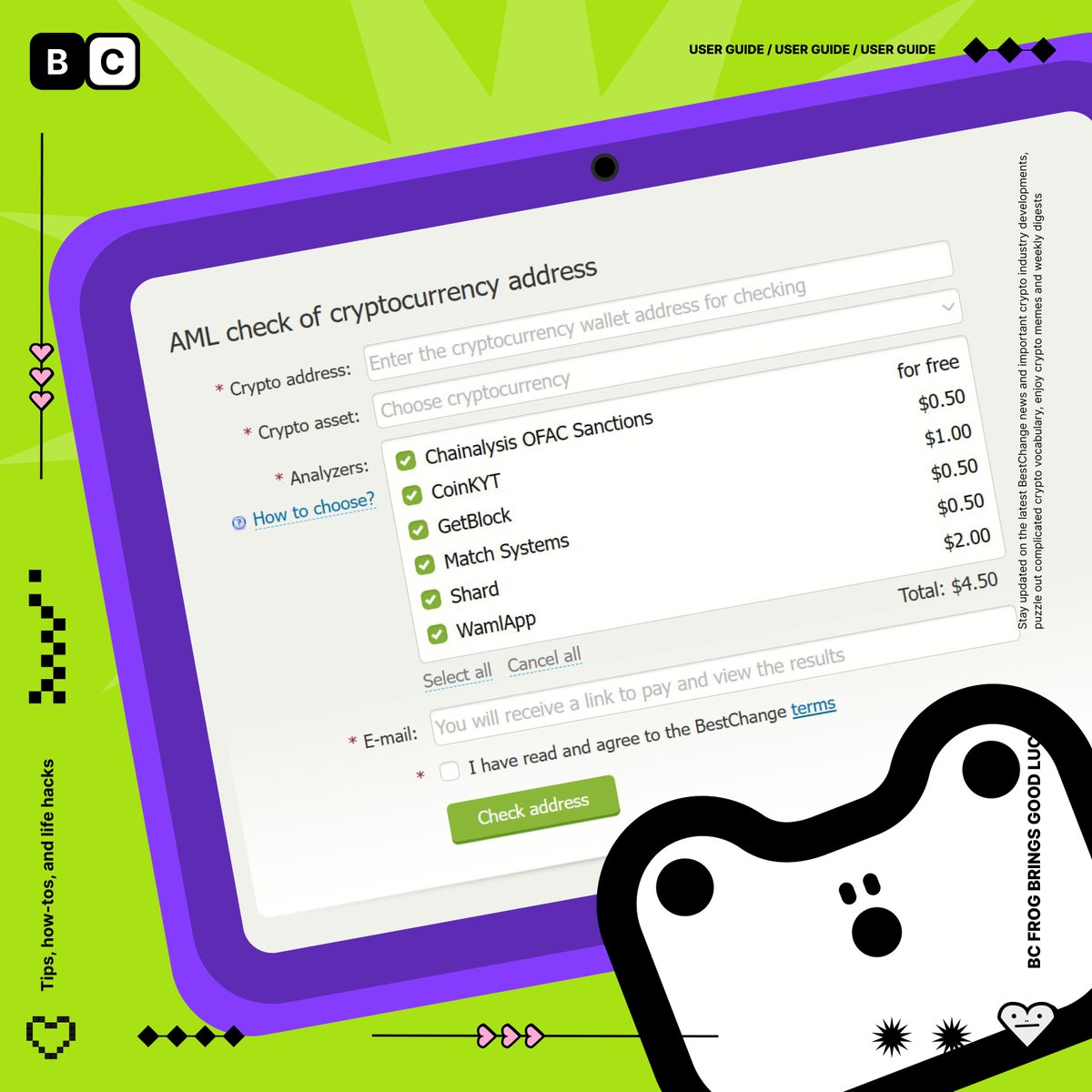 🥳NEW! Bundle AML Checks 

When it comes to AML, relying on a single data source is not always enough—different services may assess the same crypto address differently.

To help you get a complete picture and compare results, we’ve introduced bundle checks in our AML analyzer