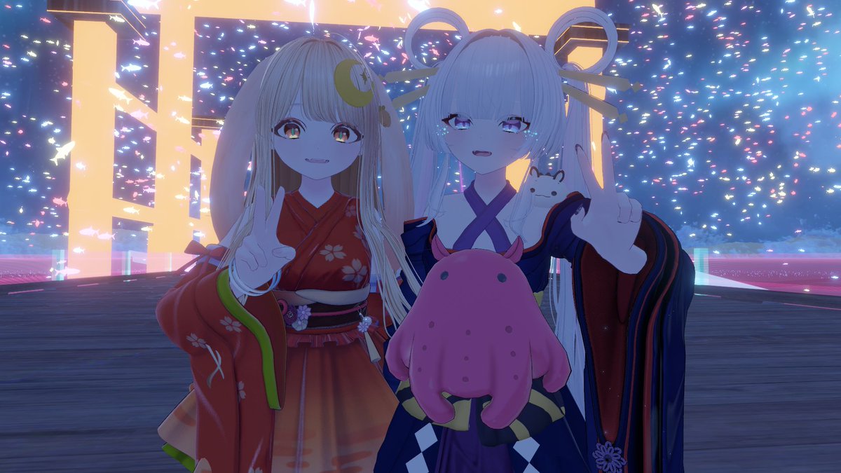 Spes014's tweet photo. 超かぐや姫を２人で一緒に忠実に再現しました！！
#超かぐや姫 
#VRChat https://t.co/dixcX7746c