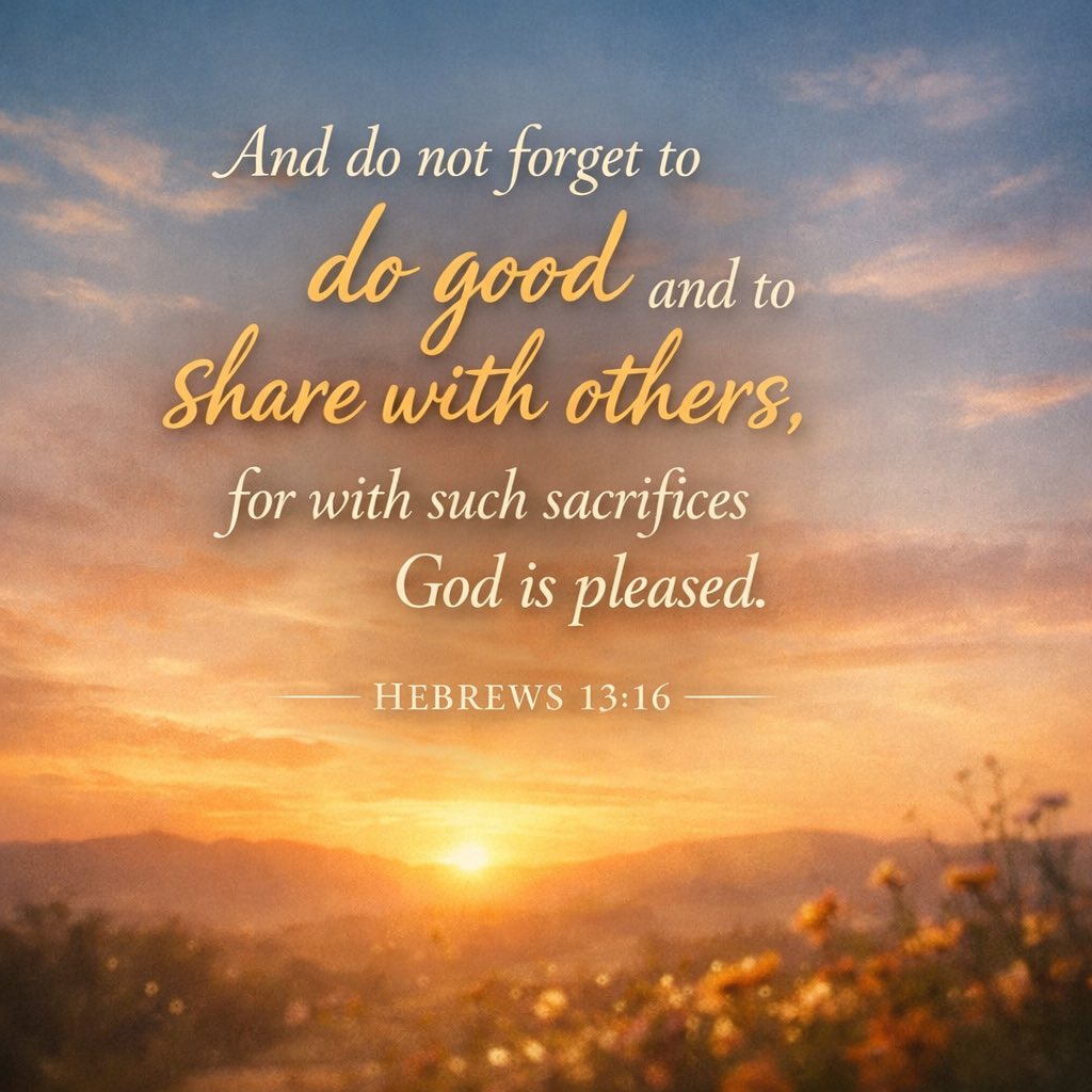 carlmathis's tweet photo. Sometimes success isn’t measured by what we achieve — but by what we give.

“And do not forget to do good and to share with others, for with such sacrifices God is pleased.” — Hebrews 13:16

https://t.co/30XoUMcqzL https://t.co/Ho9Qf9xEF2
