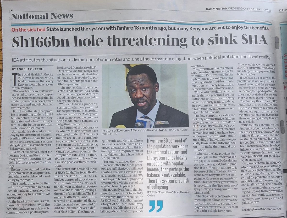 simonkigondu's tweet image. SHA at #KOGSat50
#KOGS@50

The @TheKOGSociety will be discussing @_shakenya at its 50th KOGS Celebrations this Friday at 1500 hrs for a whole 45 minutes. 

It’s evident that there is a fundamental structural problem with SHA. Beyond SHA the problems facing poor healthcare