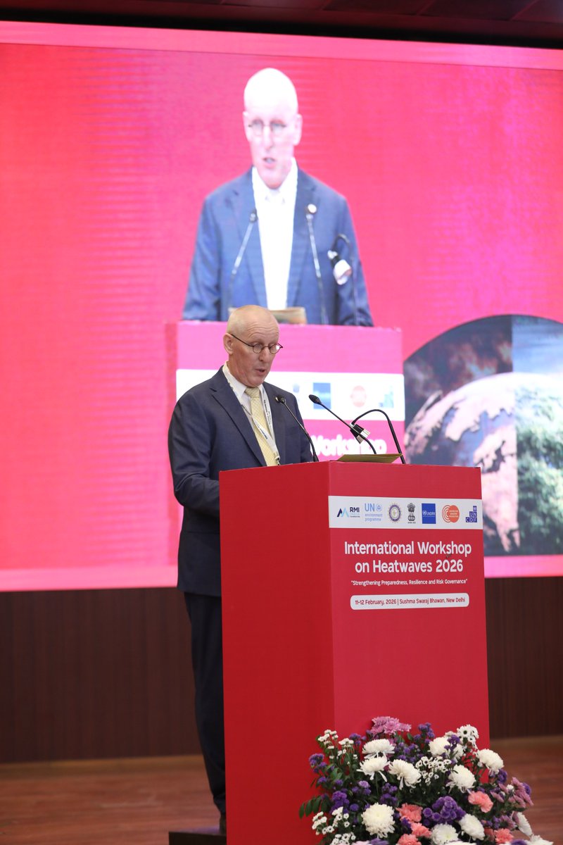 ndmaindia's tweet image. Mr. Johannes Schneider, Economic Cooperation and Development, German Embassy, New Delhi, delivered a technical address, highlighting the importance of international cooperation &amp;amp; sustainable development approaches in strengthening heatwave preparedness and resilience.
#Disaster