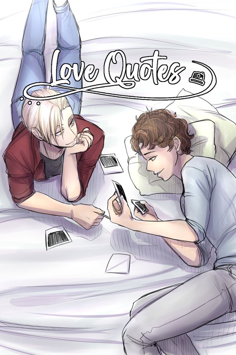 Read Love Quotes (BL) a short story that combines webcomic and poems, from 2022. Finished!
Story by OfficialGenesis (Gen Blackwell) &amp; art by me

tapas.io/series/lovequo… 

#TapasCommunity #Webcomic #BLShortStory