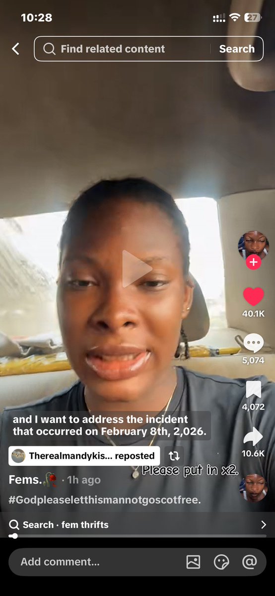 Fems Thrift was invited to a modeling gig in Lagos. She went with her friend, and the man took advantage of the two of them, took their phones, and collected all their private snaps to blackmail them later.
Please let's reshare and quote for wider audience🙏