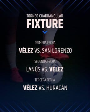 ¡VUELVE EL FÚTBOL FEMENINO EN #VELEZ! 💙🤍

Las Fortineras disputarán el Torneo Cuadrangular amistoso de verano, de cara al calendario 2026.

👉 Sus rivales serán: #SanLorenzo, #Huracan y #Lanús.

📆 La primera fecha será el 13/01 vs #CASLA.