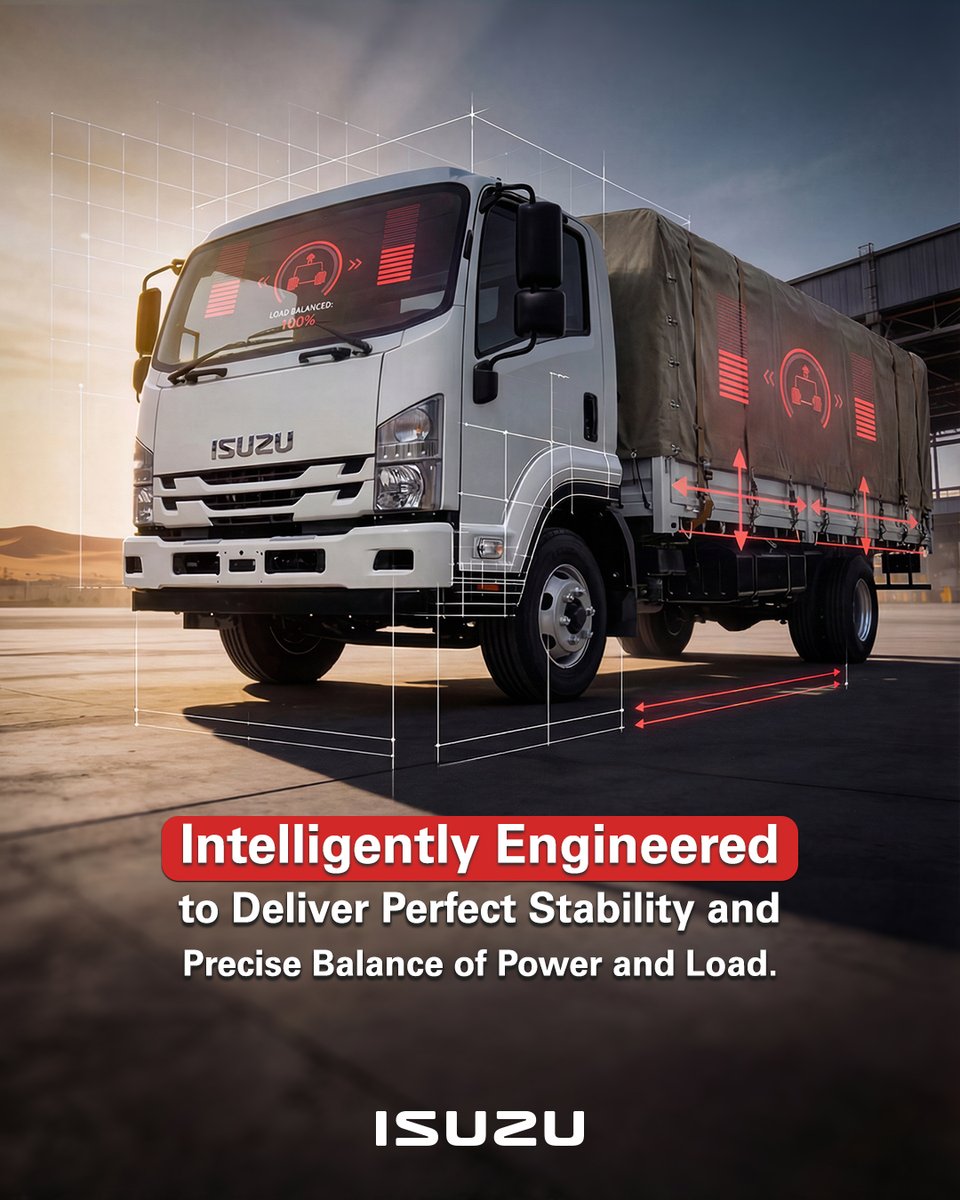 التوازن حيث يجب، واستجابة فورية على الطريق، لتجربة قيادة تتحكم فيها الشاحنة عند أي تحدٍ.
Balance where it matters, instantaneous response on the road, creating a driving experience where the truck takes command before any challenge.