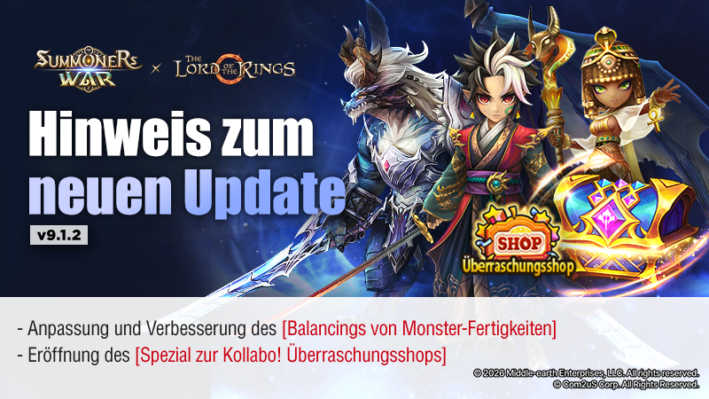 [Neuigkeiten zum Update v9.1.2!]

- Anpassung und Verbesserung des [Balancings von Monster-Fertigkeiten]
- Eröffnung des [Spezial zur Kollabo! Überraschungsshops]

Erfahre mehr über das Update unter dem folgenden Link!

[Neues Update v9.1.2]
📌 Details: withhive.com/notice/313/891…