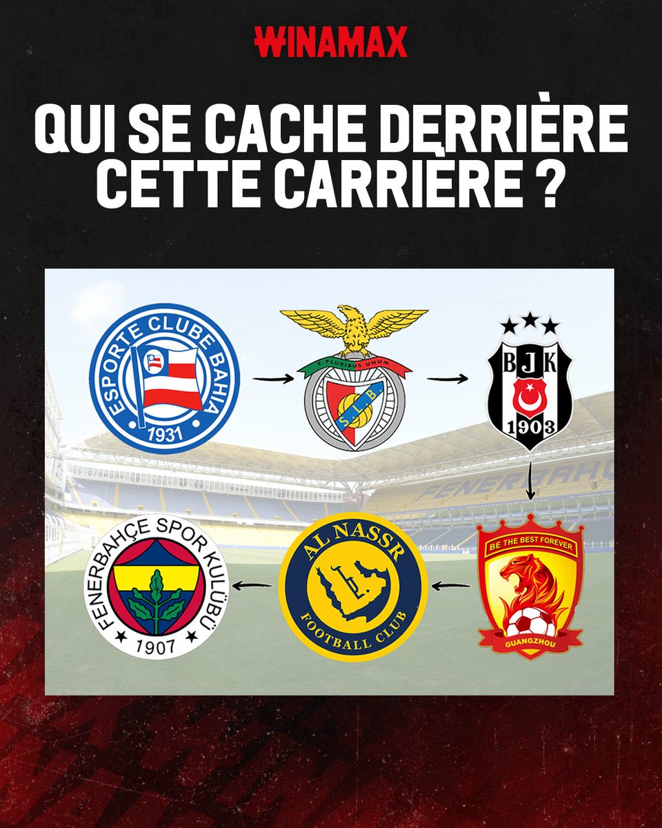 🤔 À quel joueur correspond cette carrière ?

🎁 10 x 20 € de Freebets à gagner !

👉 Pour participer : RT ce tweet, suivez <a href="/WinamaxSport/">Winamax Sport 🔞</a> et répondez en précisant votre pseudo Winamax.

⏰ Tirage vendredi !

📄 Règlement > tinyurl.com/ConcoursW26