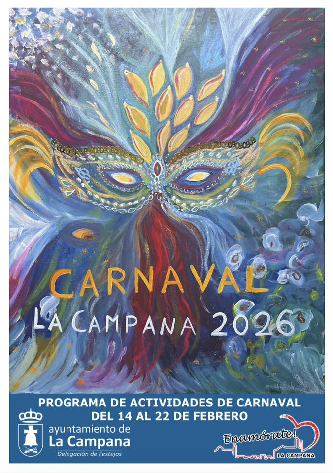 📅 CARNAVAL 2026 | LA CAMPANA 🎭 Consulta aquí toda la programación oficial y no te pierdas nada de esta cita imprescindible. 🥁🎭 ¡Vive el Carnaval de nuestro pueblo! 🥁⭐