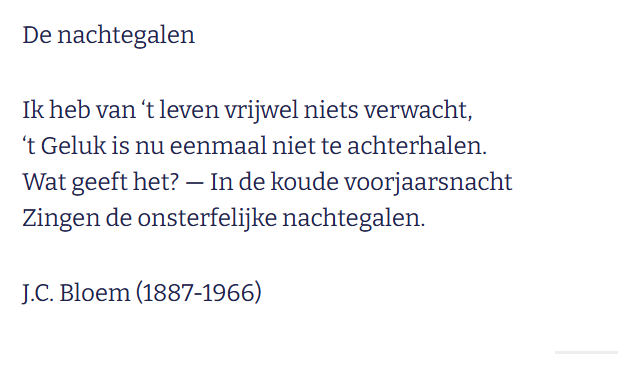 Op deze grijze kille dag hoor ik vanuit mijn lokaal een zanglijster zingen. #troost