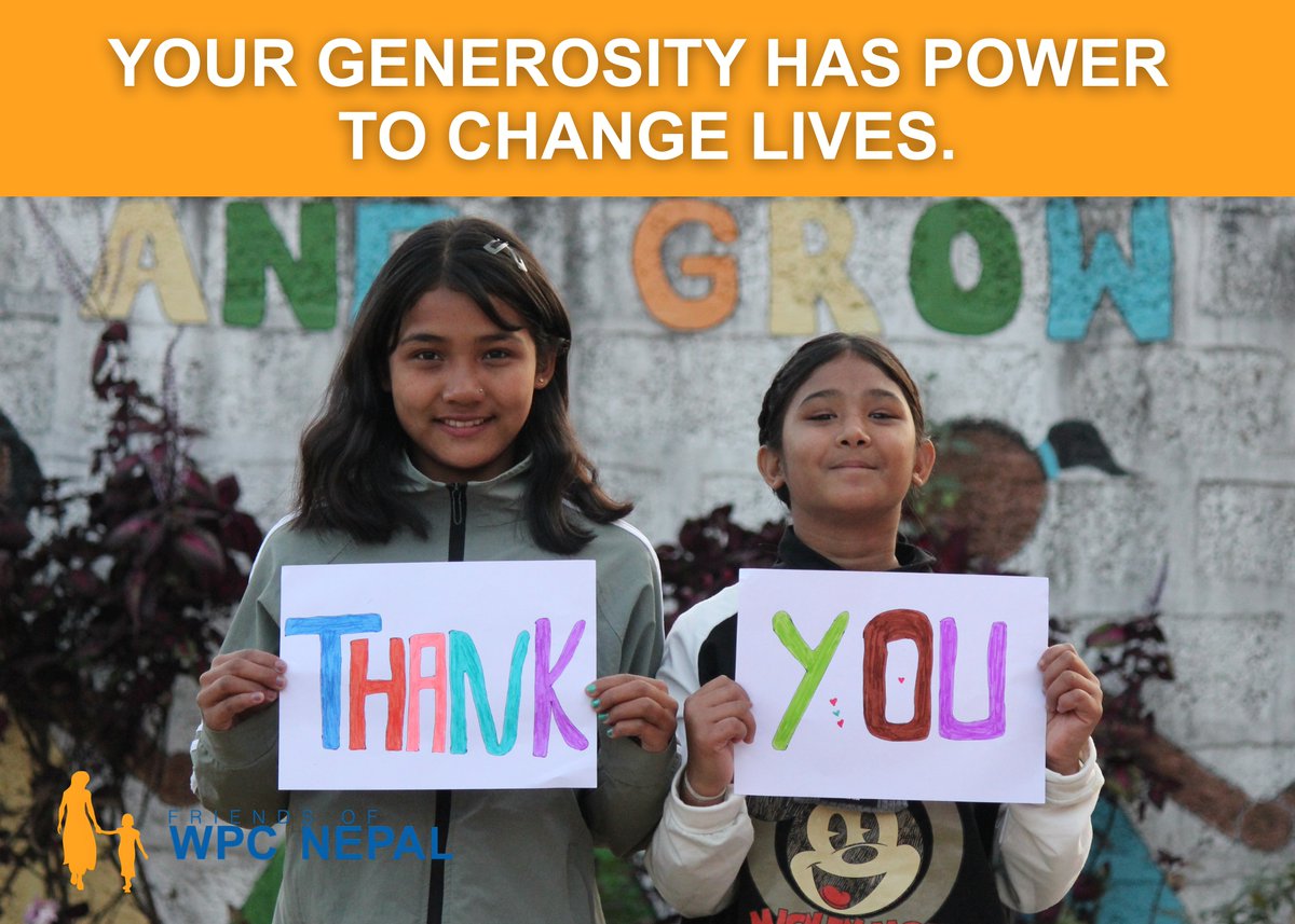 Your support has made a significant difference in transforming children's lives each year. Every child deserves education, safety, dignity, and equality. 

Your year-end gift helps expand our safety programs for more children. 
friendsofwpcnepal.kindful.com/?campaign=1098…