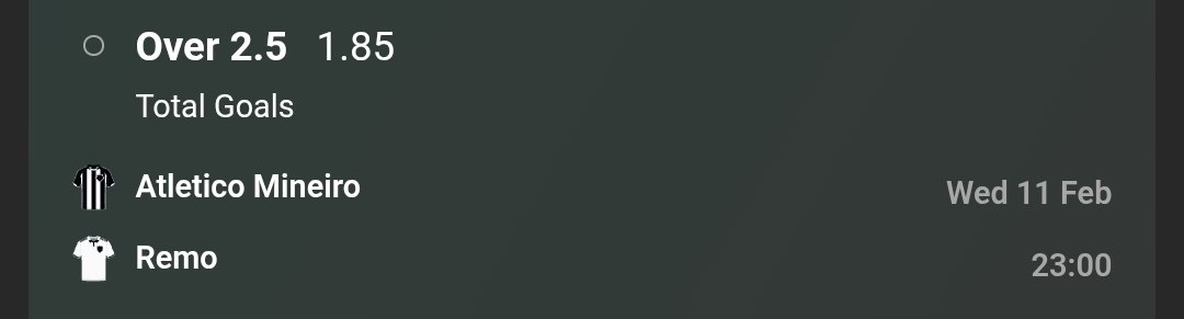 SAFilesChris's tweet image. 4 selections for tonight's 🇧🇷 Brasileirão &amp;amp; 🏆 Libertadores

🇧🇷 Atletico Mineiro v Remo 🇧🇷
Over 2.5 Goals (1.85)

🇧🇷 Vasco v Bragantino 🇧🇷
Vasco Over 13.5 Shots (1.80)

🇵🇪 A. Lima v 2 de Mayo 🇵🇾
A. Lima Over 17.5 Shots (1.83)

🇧🇷 Sao Paulo v Gremio 🇧🇷
Both Teams To Score (1.90)