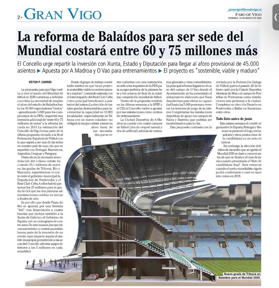 Cuento que ojalá en Coruña tuviésemos dinero PÚBLICO ilimitado para reformar las mismas gradas 3 veces en menos de 10 años.

Mira que sois derrochadores con la pasta de TODOS.
